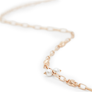 AllSaints Dana Pearl Stud Long Necklace